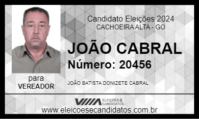 Candidato JOÃO CABRAL 2024 - CACHOEIRA ALTA - Eleições