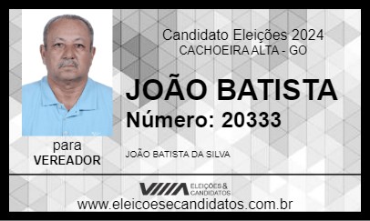 Candidato JOÃO BATISTA 2024 - CACHOEIRA ALTA - Eleições