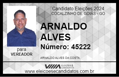 Candidato ARNALDO ALVES 2024 - COCALZINHO DE GOIÁS - Eleições