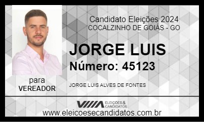 Candidato JORGE LUIZ 2024 - COCALZINHO DE GOIÁS - Eleições