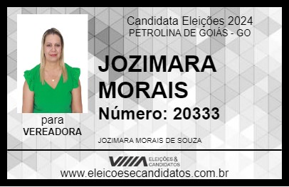 Candidato JOZIMARA MORAIS 2024 - PETROLINA DE GOIÁS - Eleições