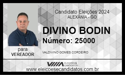 Candidato DIVINO BODIN 2024 - ALEXÂNIA - Eleições