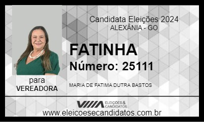 Candidato FATINHA 2024 - ALEXÂNIA - Eleições