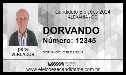 Candidato DORVANDO 2024 - ALEXÂNIA - Eleições