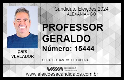 Candidato PROFESSOR GERALDO 2024 - ALEXÂNIA - Eleições