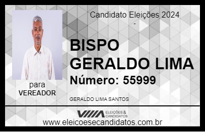 Candidato BISPO GERALDO LIMA 2024 - GOIÂNIA - Eleições