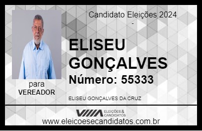 Candidato ELISEU GONÇALVES 2024 - GOIÂNIA - Eleições