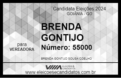 Candidato BRENDA GONTIJO 2024 - GOIÂNIA - Eleições