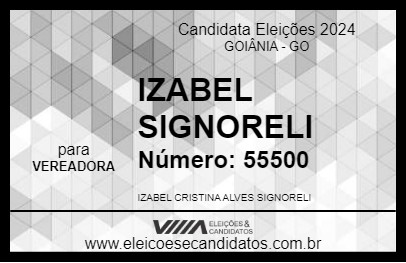 Candidato IZABEL SIGNORELI 2024 - GOIÂNIA - Eleições