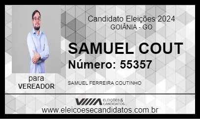 Candidato SAMUEL COUT 2024 - GOIÂNIA - Eleições