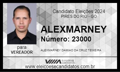 Candidato ALEXMARNEY 2024 - PIRES DO RIO - Eleições