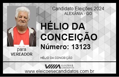 Candidato HÉLIO DA CONCEIÇÃO 2024 - ALEXÂNIA - Eleições