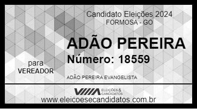 Candidato ADÃO PEREIRA 2024 - FORMOSA - Eleições