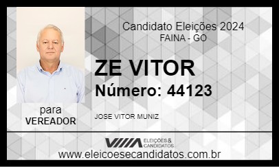 Candidato ZE VITOR 2024 - FAINA - Eleições