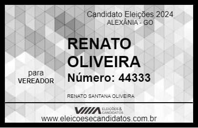 Candidato RENATO OLIVEIRA 2024 - ALEXÂNIA - Eleições