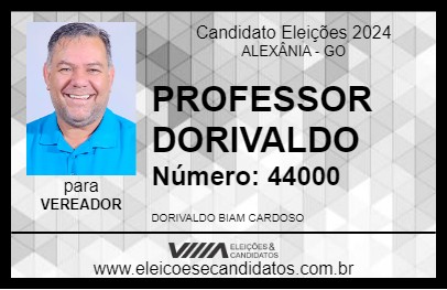 Candidato PROFESSOR DORIVALDO 2024 - ALEXÂNIA - Eleições