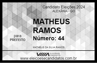 Candidato MATHEUS RAMOS 2024 - ALEXÂNIA - Eleições