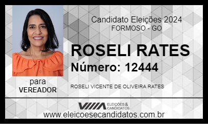 Candidato ROSELI RATES 2024 - FORMOSO - Eleições