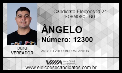 Candidato ÂNGELO 2024 - FORMOSO - Eleições