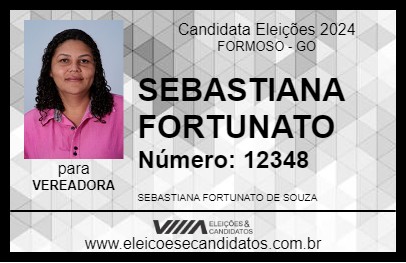 Candidato SEBASTIANA FORTUNATO  2024 - FORMOSO - Eleições