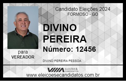 Candidato DIVINO PEREIRA  2024 - FORMOSO - Eleições