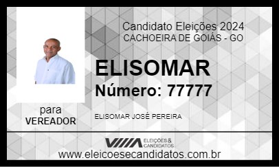 Candidato ELISOMAR 2024 - CACHOEIRA DE GOIÁS - Eleições