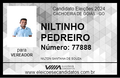 Candidato NILTINHO PEDREIRO 2024 - CACHOEIRA DE GOIÁS - Eleições