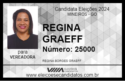 Candidato REGINA GRAEFF 2024 - MINEIROS - Eleições