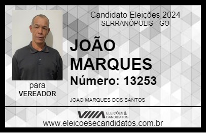 Candidato JOÃO MARQUES 2024 - SERRANÓPOLIS - Eleições