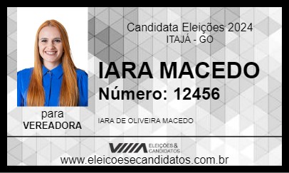 Candidato IARA MACEDO 2024 - ITAJÁ - Eleições