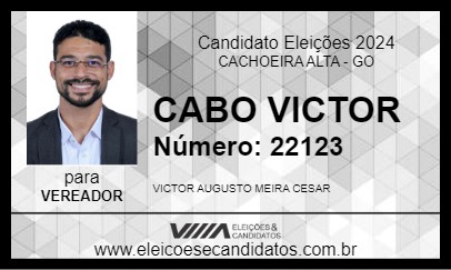 Candidato CABO VICTOR  2024 - CACHOEIRA ALTA - Eleições