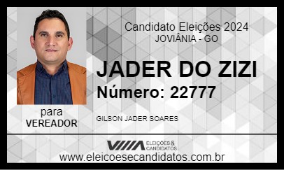 Candidato JADER DO ZIZI 2024 - JOVIÂNIA - Eleições