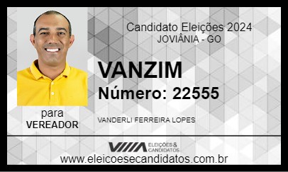 Candidato VANZIM 2024 - JOVIÂNIA - Eleições