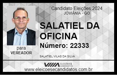 Candidato SALATIEL DA OFICINA 2024 - JOVIÂNIA - Eleições