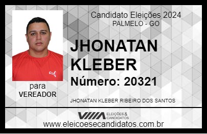 Candidato JHONATAN KLEBER 2024 - PALMELO - Eleições