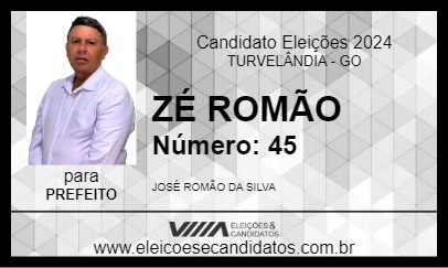 Candidato ZÉ ROMÃO 2024 - TURVELÂNDIA - Eleições