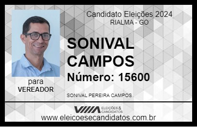 Candidato SONIVAL CAMPOS  2024 - RIALMA - Eleições