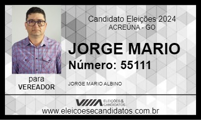 Candidato JORGE MARIO 2024 - ACREÚNA - Eleições