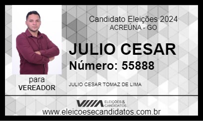 Candidato JULIO CESAR 2024 - ACREÚNA - Eleições