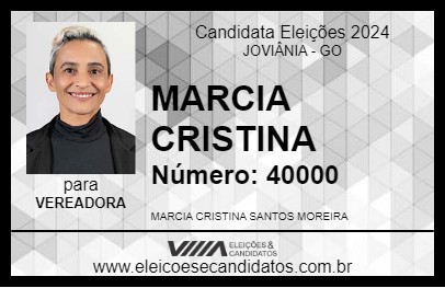 Candidato MARCIA CRISTINA 2024 - JOVIÂNIA - Eleições