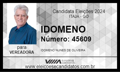 Candidato IDOMENO 2024 - ITAJÁ - Eleições