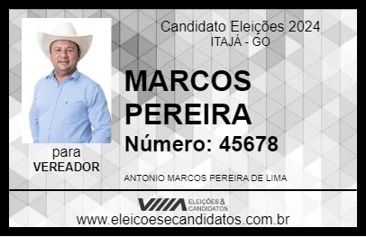 Candidato MARCOS PEREIRA 2024 - ITAJÁ - Eleições