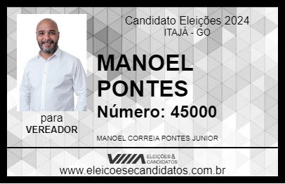 Candidato MANOEL PONTES 2024 - ITAJÁ - Eleições