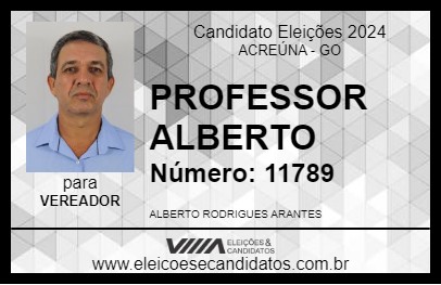 Candidato PROFESSOR ALBERTO 2024 - ACREÚNA - Eleições