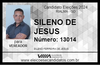 Candidato SILENO DE JESUS 2024 - RIALMA - Eleições