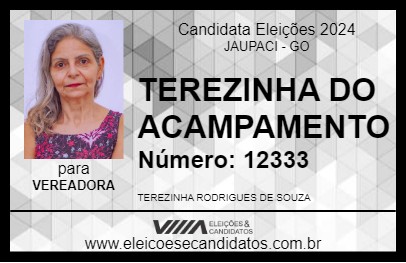 Candidato TEREZINHA DO ACAMPAMENTO 2024 - JAUPACI - Eleições