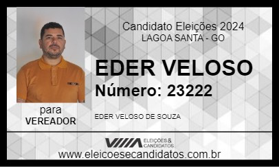 Candidato EDER VELOSO 2024 - LAGOA SANTA - Eleições