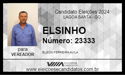 Candidato ELSINHO 2024 - LAGOA SANTA - Eleições