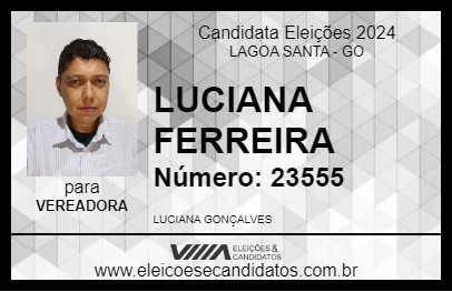 Candidato LUCIANA FERREIRA 2024 - LAGOA SANTA - Eleições