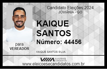 Candidato KAIQUE SANTOS 2024 - JOVIÂNIA - Eleições